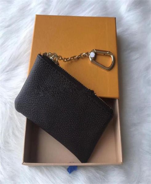 

5 color key pouch damier leather holds fashion classical women key holder coin purse small leather key wallets20212071960293, Red;black