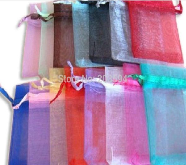 

hdyu drawable organza bags 9x12 cmwedding gift bagsjewelry packing bagswedding pouchesmulticolors 100pcslot7602032, Pink;blue