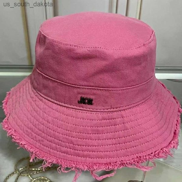 

wide brim hats designer bucket hat for women frayed cap casquette bob wide brim hats summer fitted fisherman beach l230523, Blue;gray