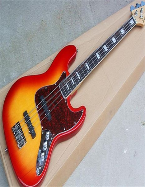 

factory jazz 4 strings bass guitar with rosewood fingerboard red tortoise shell pickguardrosewood fingerboardcan be custom3661975