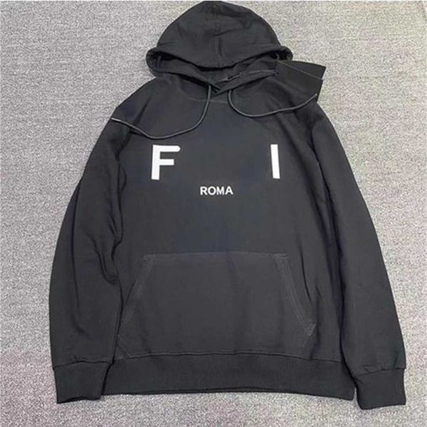 

mens designer hoodie chest embroidered badge men's hoodies womens sweaters sweatshirts couple models size s-5xl new clothes 0kof munr, Black