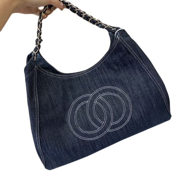 

2023 classic designer tote bag fashion ladies denim shopping luxury brand bags casual handbag one shoulder portable canvas female shoulder p