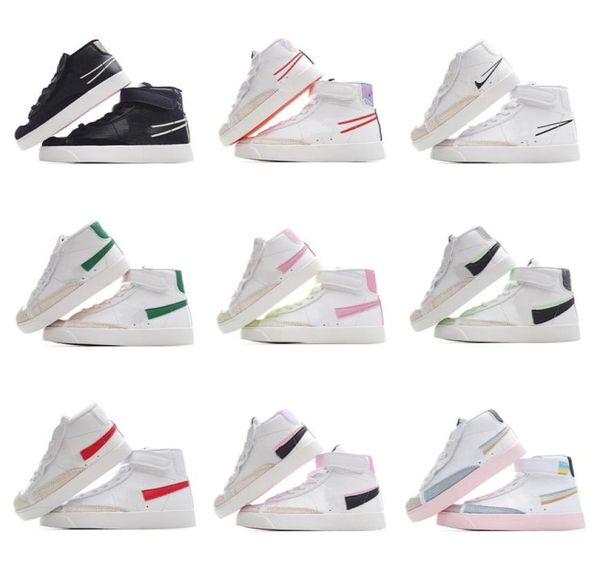 

2022 selling kids blazers sports shoes mid 77 vintage have a good game boys girls childs sb sesame mystic iridescent toddler baske6375411, Black