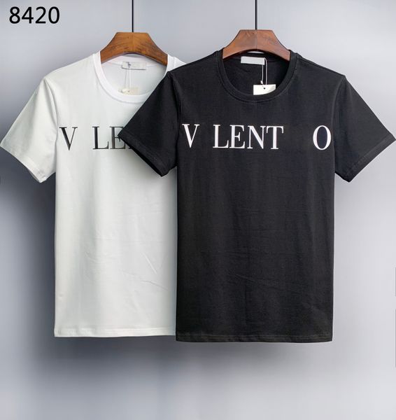 

european and american designer brands 2023 men's t-shirts, summer cotton women's shirts, short sleeves, fashionable color letters,, White;black