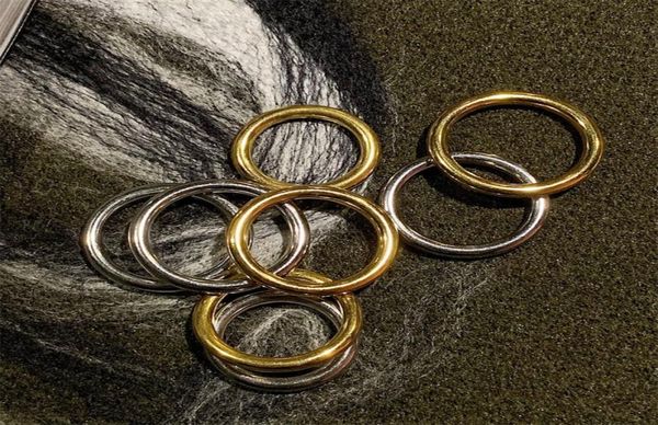 

new fashion brand stainless steel 3 ring ring 18k personality lovers gift friends exchange gifts 181 r27284609, Silver