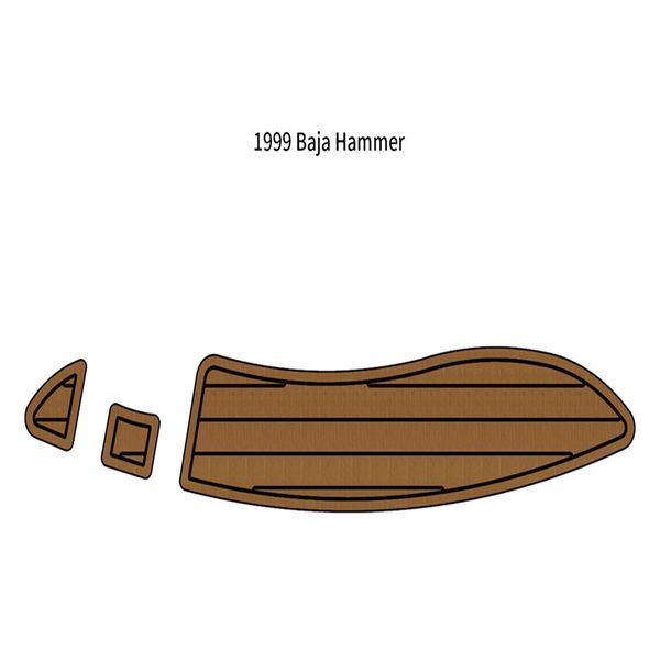 

1999 baja hammer swim platform step mat boat eva faux foam teak deck floor pad