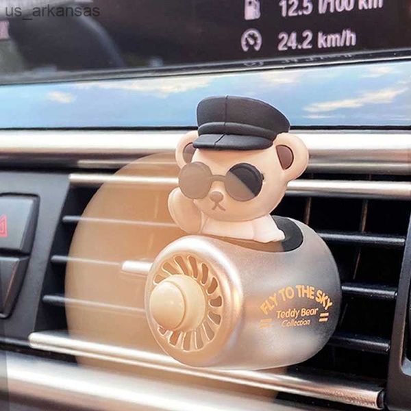 

car air freshener auto interior accessorie cute bear pilot propeller car air freshener fragrance diffuser vent perfume clip aroma ocean flav