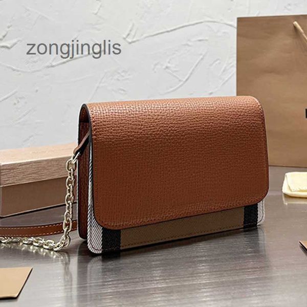 

bags classic lady burbrerys bag plaid crossbody bags chain messenger shoulder patchwork color genuine leather fashion letters women handbags