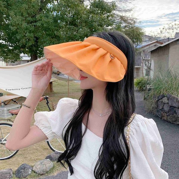 

2023 summer sunscreen hat women's sun outdoor spring/summer fisherman empty uv protection cap 1 j0z8, Blue;gray