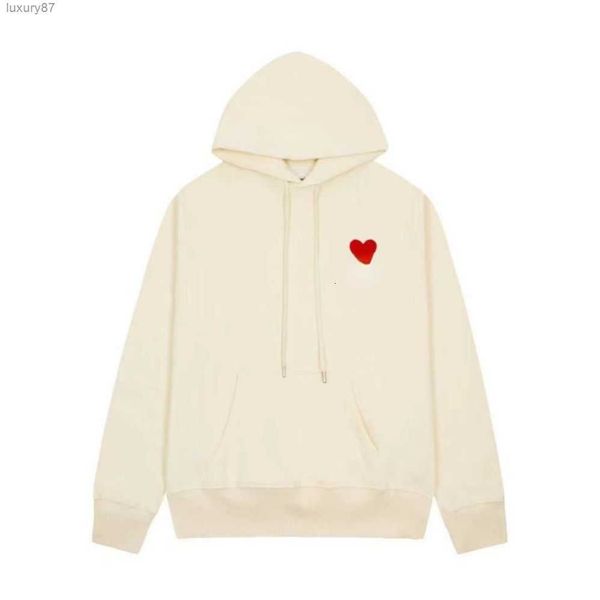 

hoodie male and female designers amis paris hooded highs quality sweater embroidered red love winter round neck jumper couple sweatshirts yv, Black