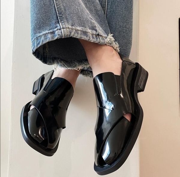 

genuine leather outdoor formal business shoes breathable mens leisure flats breathable dress shoes, Black