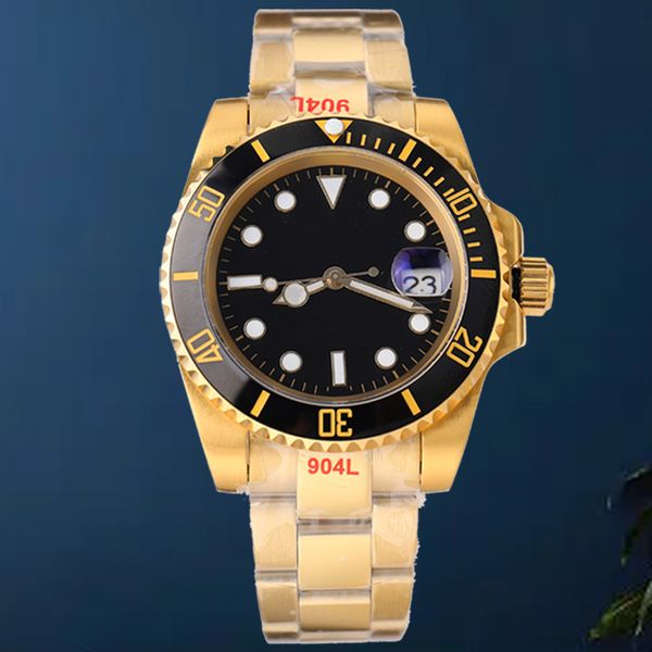 

mens 40mm watches ceramic bezel male stainless steel strap automatic mechanical watch 2813 movement gliding clasp wristwatch sapphire glide, Slivery;brown