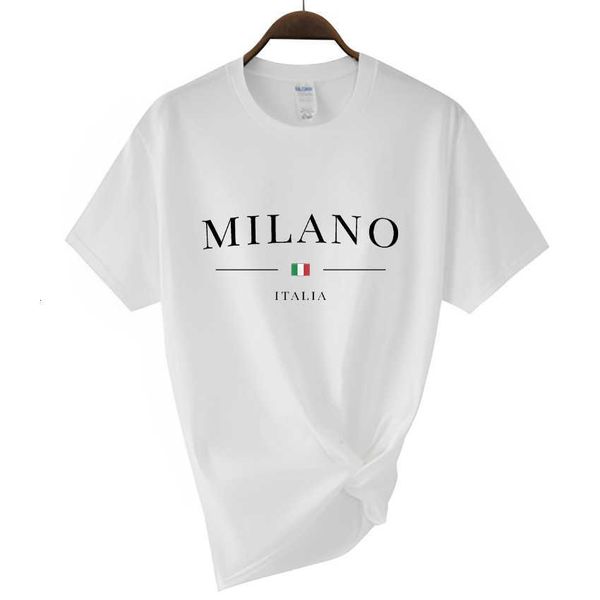 

2023 mens t milano shirt designer brand women's summer fashion letters print y2k t-shirt ladies short sleeved luxury tees clothing loos, White;black