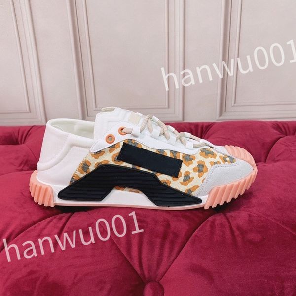 

fashion women mens casual shoes desiner genuine leather platform lace up sneakers runway running walking shoe, Black