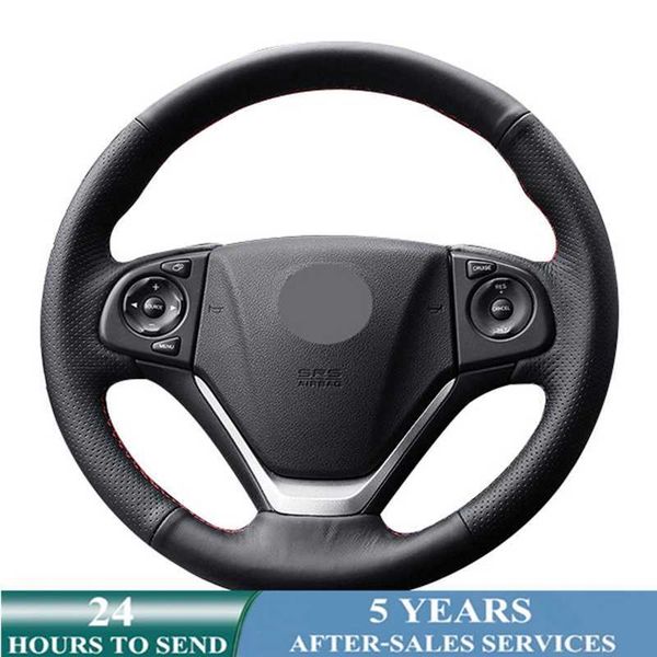 

covers customized car steering wheel cover hand sewing braid non-slip leather car accessories for honda crv 2012 2013 2014 g230524 g230524