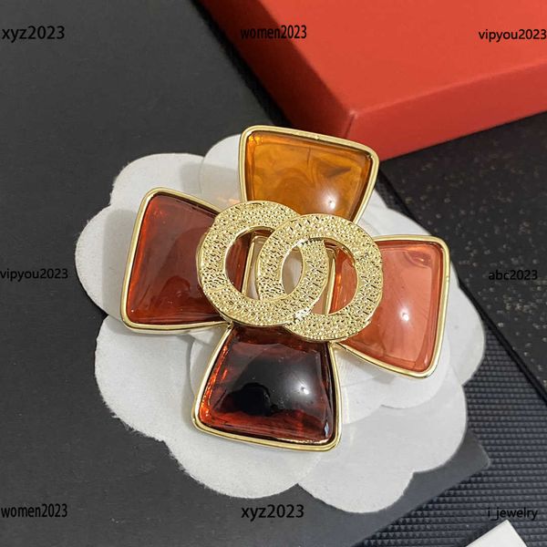 

women fashion designer brooches four leaf shape design pins luxury jewelry #including brand box new arrival, Gray