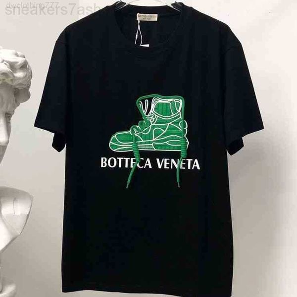 

t designer shirt bv's classic brand bottega ven 22s and new fashion br bv green pasted shoes pattern printed round neck loose short sle, White;black