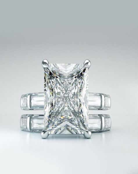 

stylish women039s emerald cut sapphire ring engagement ring07531469, Silver