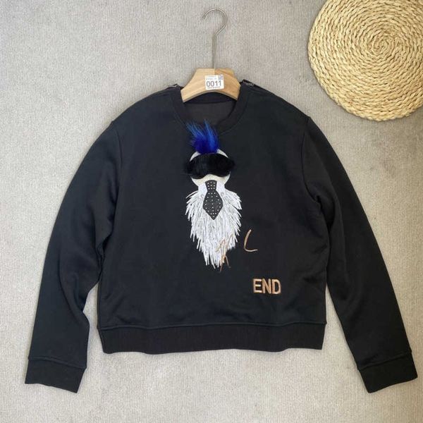 

karl designer hoodie womens sweater embroidered diamond letter pullover cotton long sleeve tshirt fashion hip hop women sweatshirt, Black