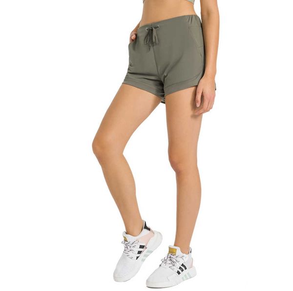 

lulus women sports shorts casual yoga pants cinchable drawcord short soft fabric running sweatpants fitness training trousers nake-feeling d, White;black