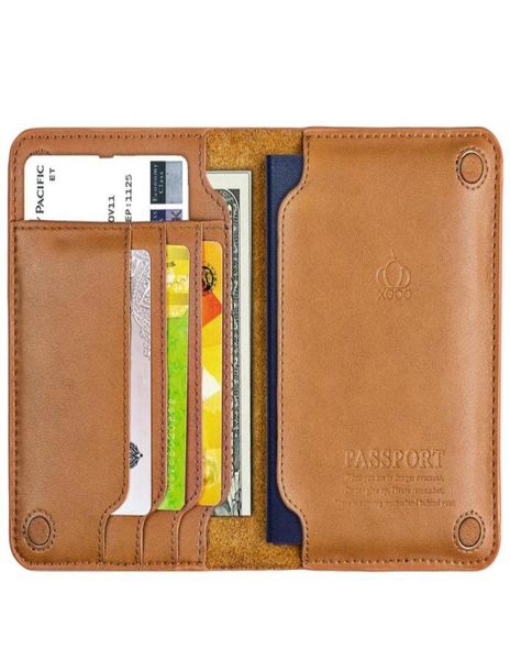 

genuine leather passport holder cover russia case for car driving documents travel wallet organizer case8130386, Brown;gray