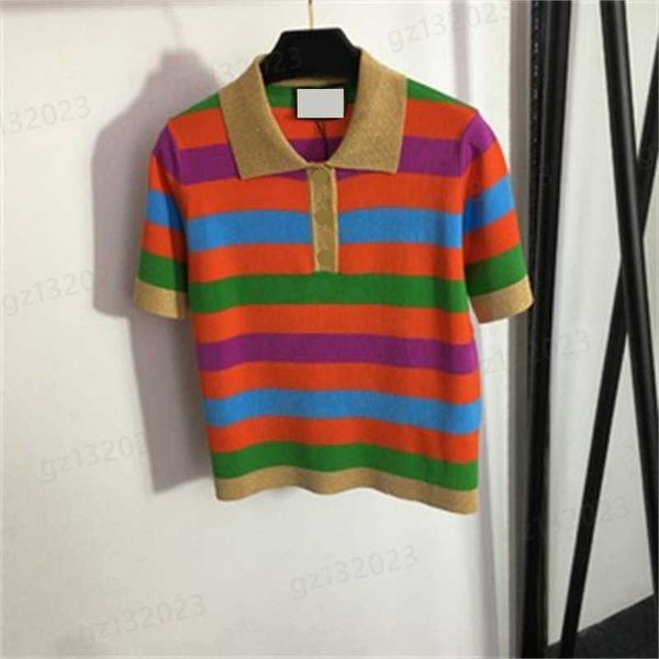 

womens sweaters half polo shirts designer knit colourful striped patchwork lapel neck short sleeve jumper sweater summer casual tshirts for, White;black