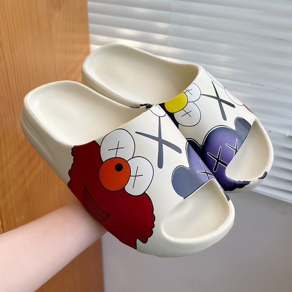 

designer a release kanyes sandals shoes foam runner triple black white red bone resin desert sand earth brown men women beach slippers with