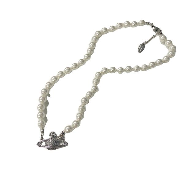 

pearl necklace women designer design beaded pendant ladies diamond pin necklaces pearles necklace wedding party gift3556495, Silver