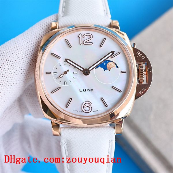 

pam watches luminor due joker montre de luxe boss 2555 movement moon phase wristwatches marina luxury business brand leather strap watch d10