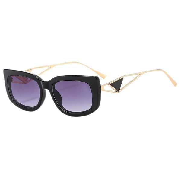 

2023 sunglasses designer sunglasses goggle beach sun glasses for man woman 7 color optional triangular signature eyeglasses, White;black