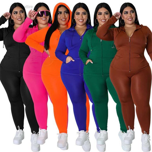 

plus size 3xl 4xl 5xl tracksuits women two piece set fall winter clothes long sleeve outfits hooded jacket and pants fitness sweatsuits casu, Gray