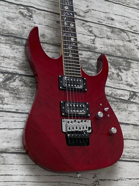 

updated quality solid electric guitar hardware, floral and grape inlays