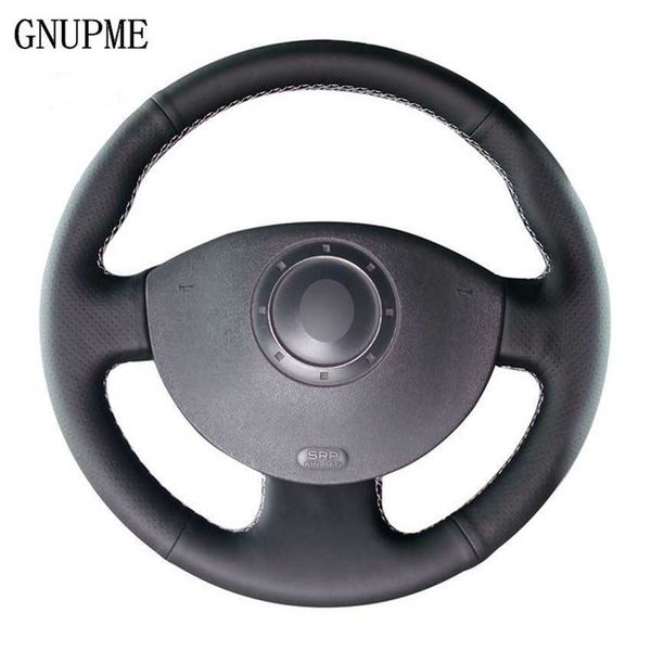 

steering wheel covers black artificial leather hand-stitched car steering wheel cover for renault megane 2 2003-2008 kangoo 2008 scenic 2 20