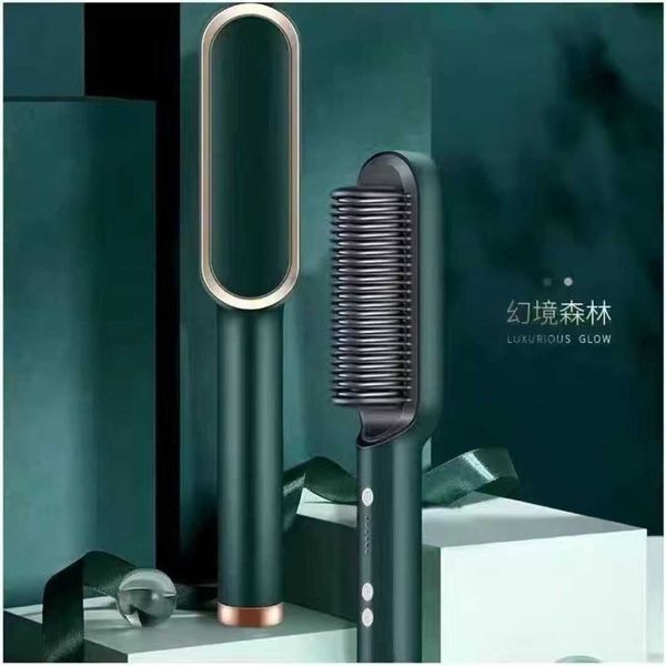 

curling irons profissional combs anti-scalding hair straightener brush ceramic curler heated electric smart 221116cqtj