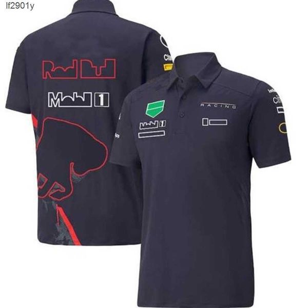 

f1 racing polo suit 2023 summer team lapel t-shirt same style customization rd9z, White;black
