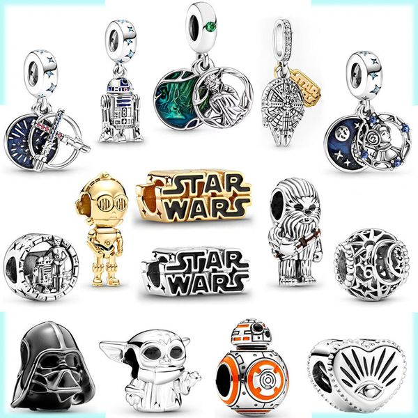 

925 sterling silver pandora dangle charm planet series beads suitable for diy ladies bracelet necklace making jewelry delivery, Bronze;silver
