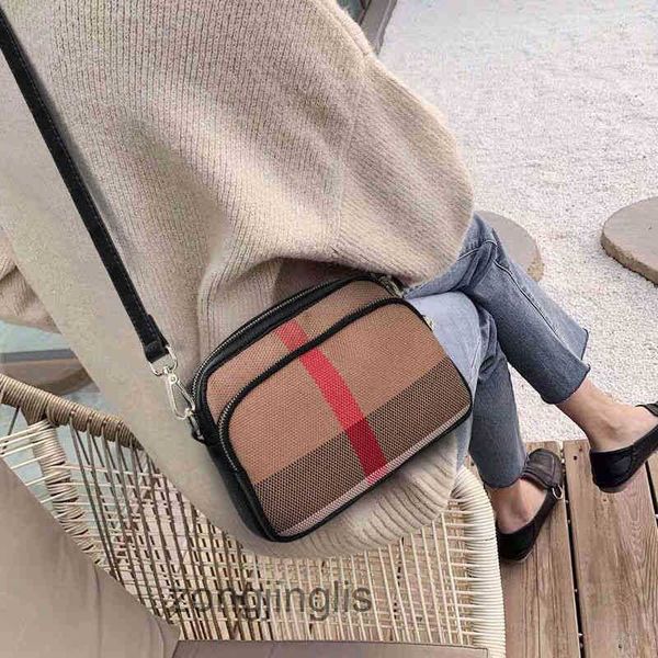 

leather ladies european cross burbreryes classic bag and american tide leisure small square high-end plaid canvas single shoulder bags eo5z