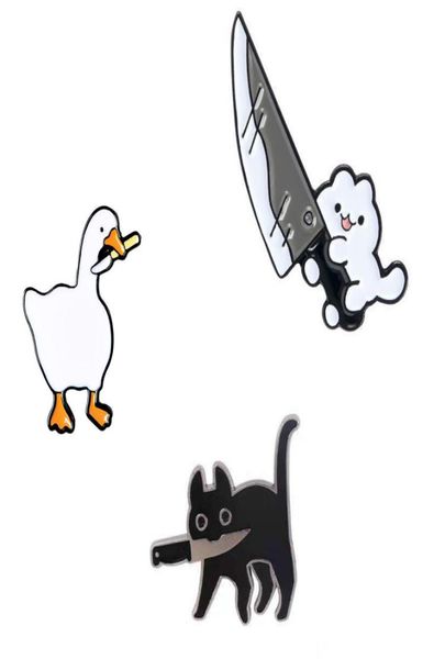

cartoon cute cat knife funny dagger shape women brooches simplicity popenamel pin lapel badges brooch jewelry exquisite personali2354353, Gray