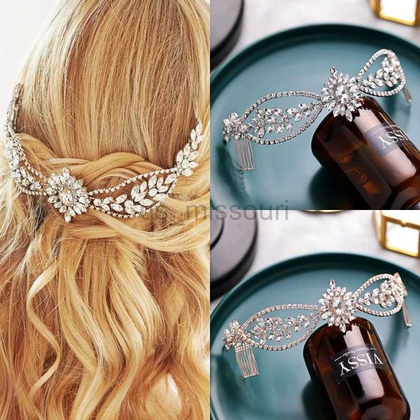 

other fashion accessories luxury gold silver color crystal two combs rhinestone tiaras headpiece women hair comb wedding hair accessories br
