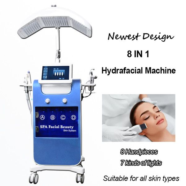 

psa600 plus 8 in 1 pdt therapy water jet peeling facial cleaning dermabrasion machine