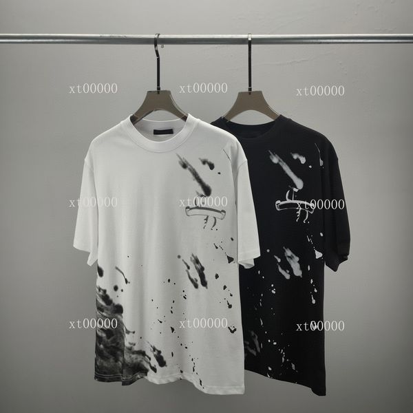 

22ss designer letter printed t shirts tee sweatshirt fashion high street short sleeves summer casual t-shirt breathable men women crew neck, Black;brown