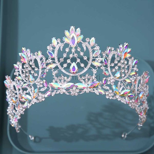 

other fashion accessories luxury big european bride crown wedding tiaras gorgeous silver ab color crystal large round queen crown wedding ha