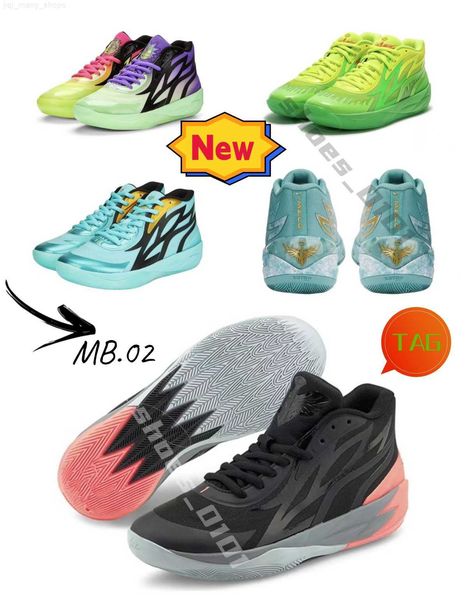 

lamelo ball 2 mb.02 designer shoes men basketball shoes honeycomb phoenix phenom flare lunar new year jade orange luxurys trainers sneakers, Black