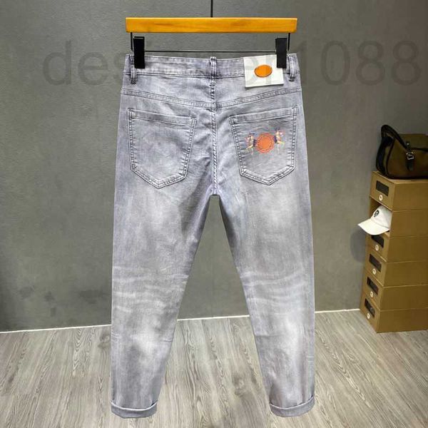 

designer mens jeans men shorts straight leg pants big h embroidery casual trousers washed fashion horse print zipper access control denims t, Blue