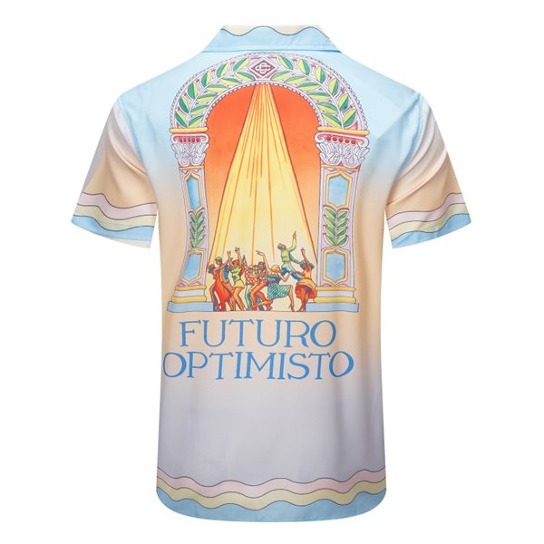 

new men shirts casa lucid dreams island scenery color temperament satin short sleeve dress shirt variety 6p42c, White;black
