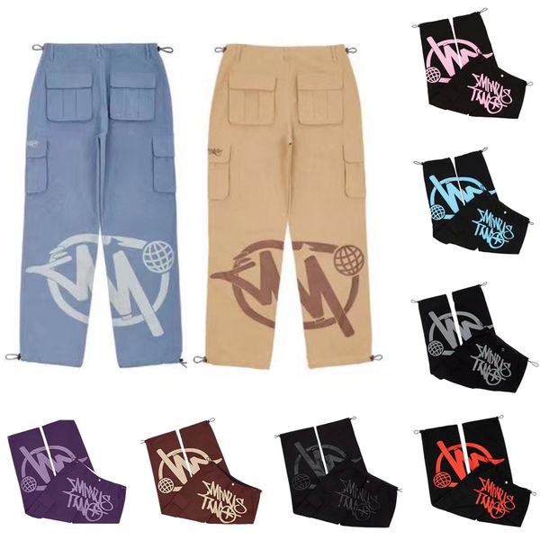 

designer mens pants minus two cargo y2k casual pants minustwo loose punk rock straight wide leg trouser fashion streetwear pant retro street, Black