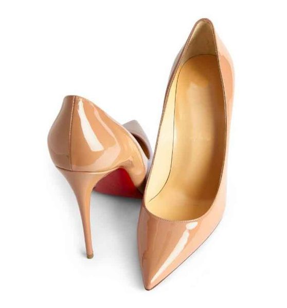 

luxury designs dress shoes kate reds sole high-heel sandal women high heels pumps patent leather pointe toe wedding party with box factory s, Black