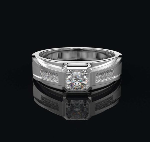 

hbp fashion shi pei jewelry new wide double row group set simulation ring rhodium male1281923, Silver