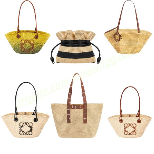 

new original women manual embroidery luxurys designers bags large casual shopping bags woven bags shoulder bags hand bags coconut fiber tote