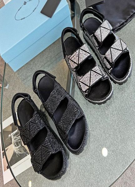 

padded nappa leather sandals sporty masculine lines have been reworked create original contemporary fit with embossed triangle log8589548, Black